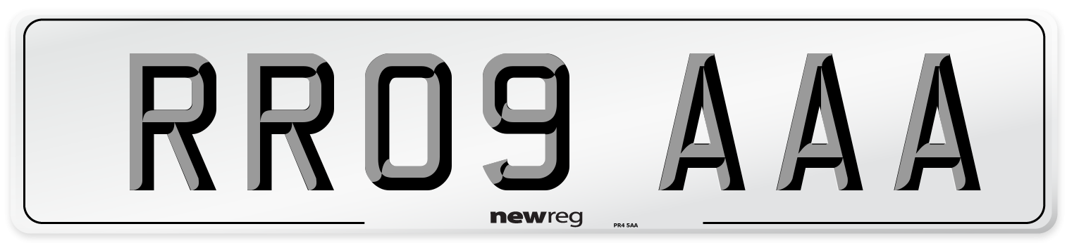 RR09 AAA Number Plate from New Reg